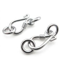 bali brass hook clasp silver-plated C3210S