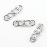 bali brass hook clasp silver plated C3211G
