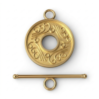 bali brass toggle clasp gold plated C3201X