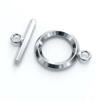 bali brass toggle clasp silver-plated C3034S