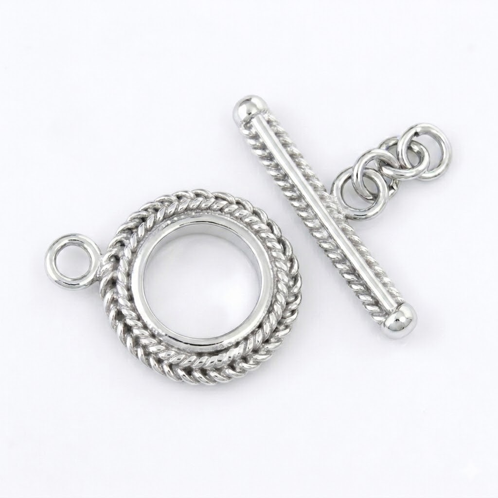 bali brass toggle clasp silver-plated C3104S