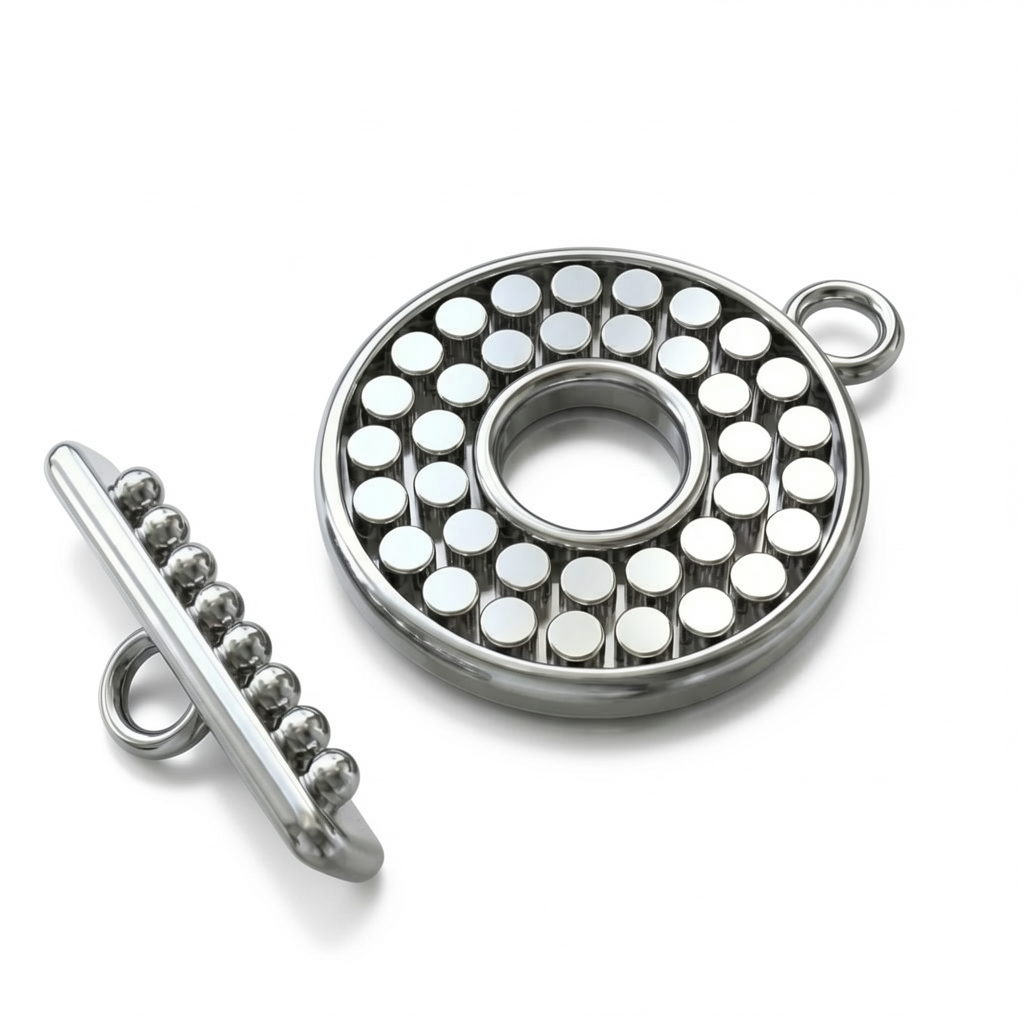bali brass toggle clasp silver plated C3177S