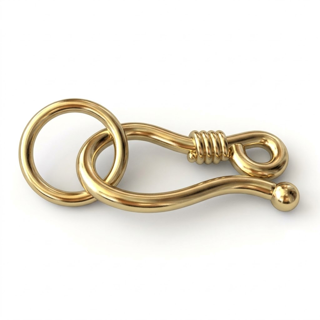 gold plated brass hook clasp C3180G