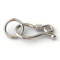 silver plated brass hook clasp C3180S
