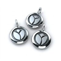 Silver Plated Brass Lotus Flower Charm CH034X