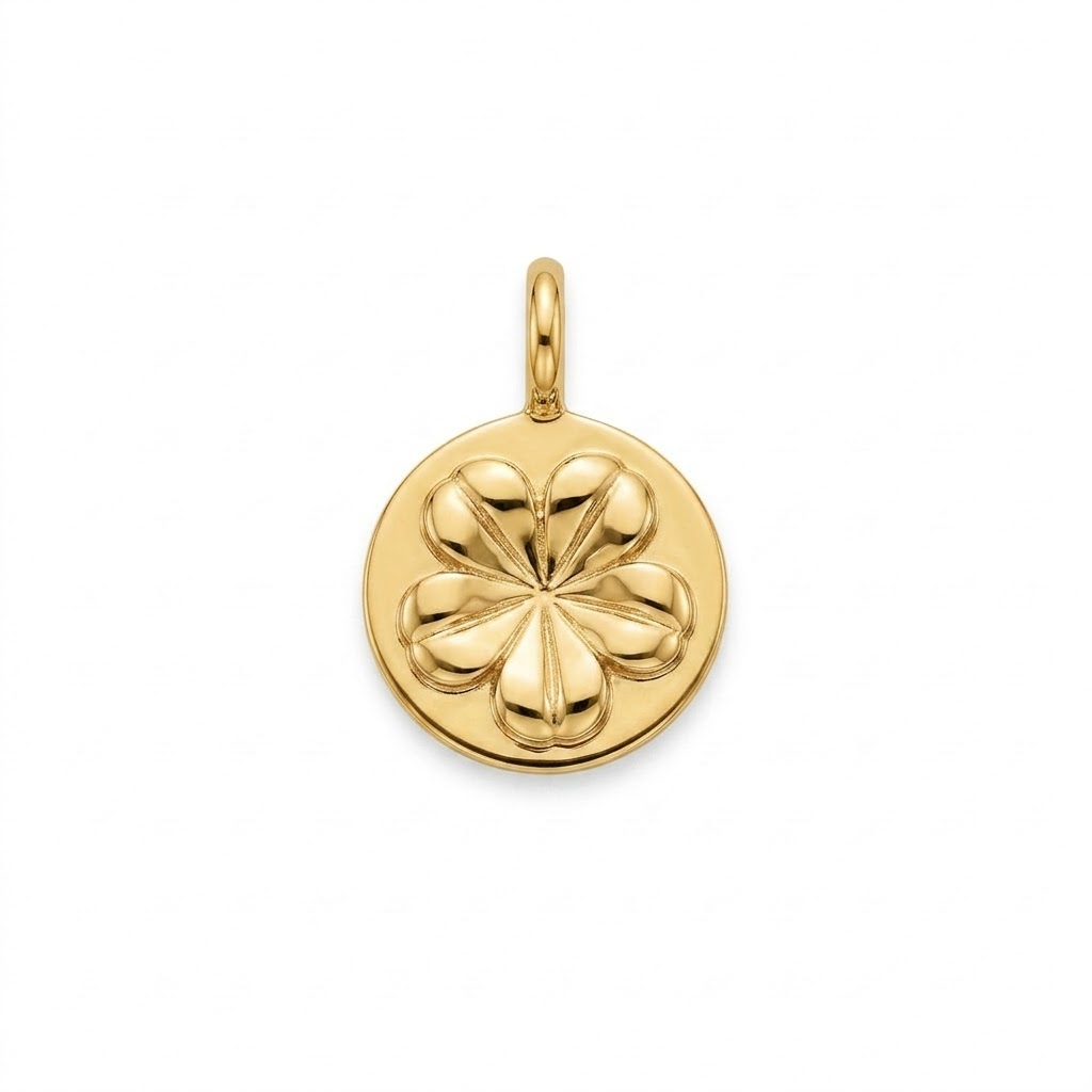gold plated brass Frangipani flower charm CH187G