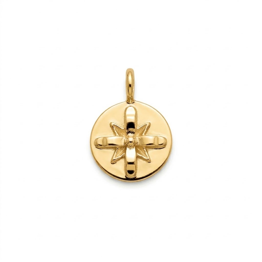 gold plated brass Star Of Betlehem flower charm CH196G