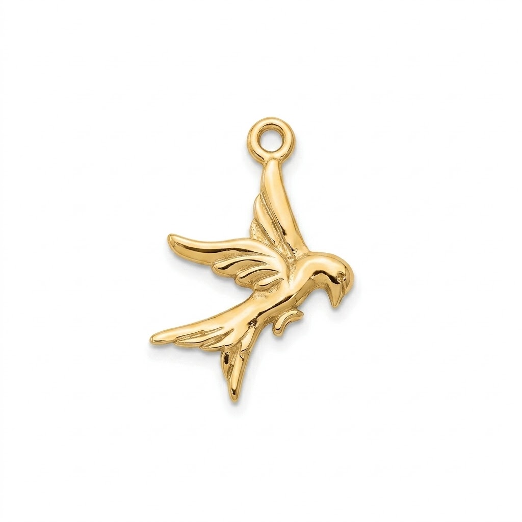 gold plated brass swallow bird charm CH211G
