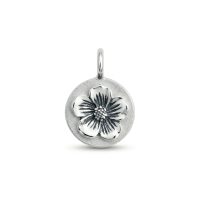 silver plated brass Cherry Blossom flower charm CH190X