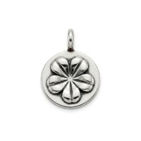 silver plated brass Frangipani flower charm CH187X