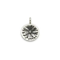 silver plated brass Sun Flower charm CH197X