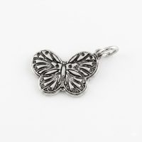silver plated brass butterfly charm CH081X