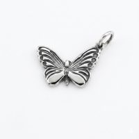 silver plated brass butterfly charm CH082X
