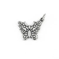 silver plated brass butterfly charm CH083X