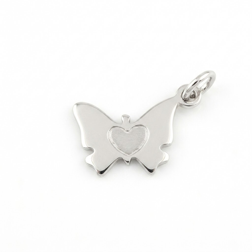 silver plated brass butterfly charm CH084S