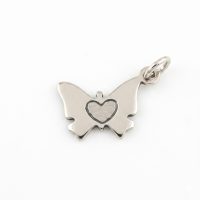 silver plated brass butterfly charm CH084X