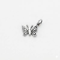 silver plated brass butterfly charm CH118X