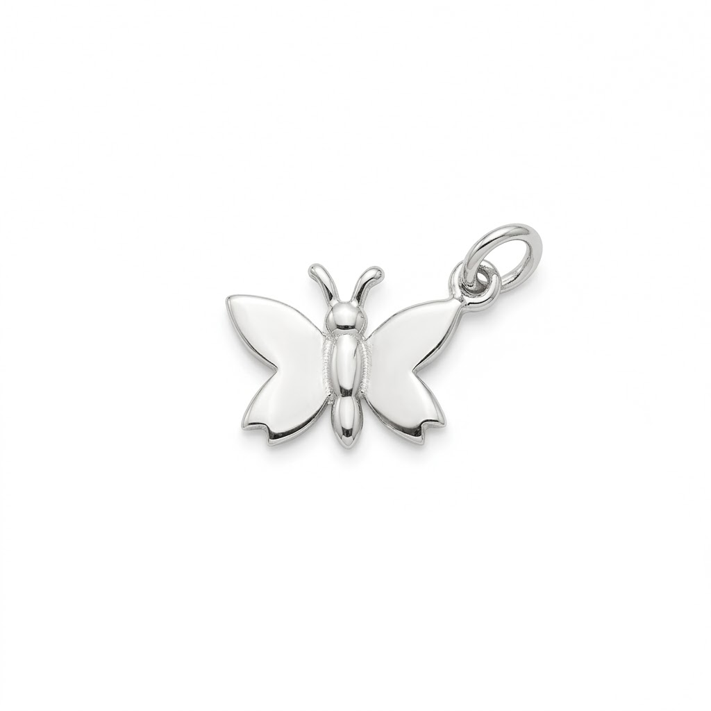silver plated brass butterfly charm CH122S