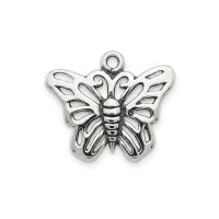 silver plated brass butterfly charm CH149X