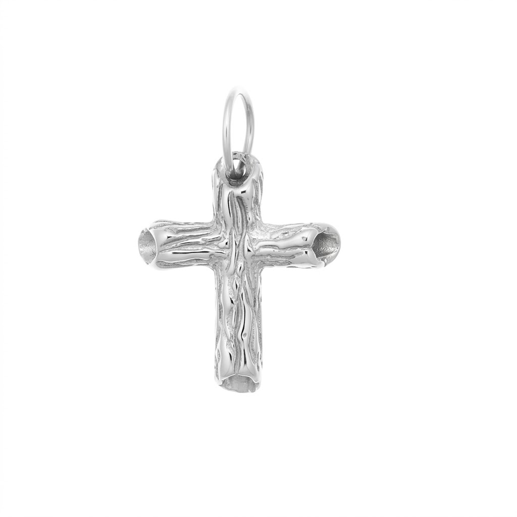 silver plated brass cross charm CH004S