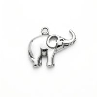 silver plated brass elephant charm CH200X