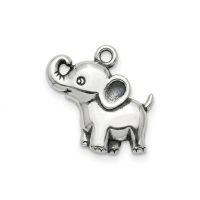 silver plated brass elephant charm CH202X