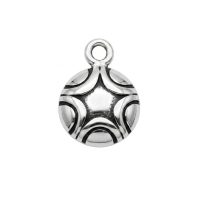 silver plated brass round charm CH237X