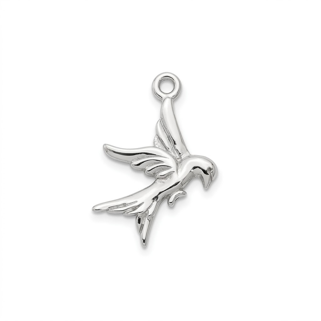 silver plated brass swallow bird charm CH211S